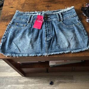 Blue Denim Skirt by Exhale